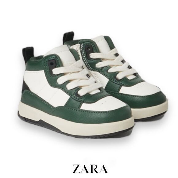 Zara Other - ZARA Kids | Green | RETRO HIGH TOP SNEAKERS